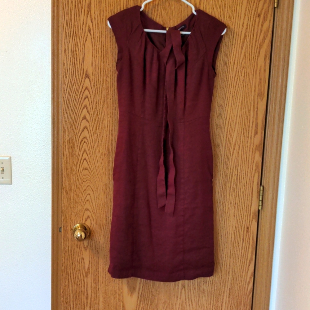 Lands End Linen Blend Sheath Dress